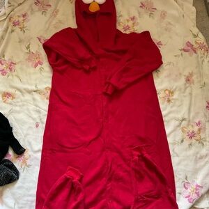 Red Onesie with Character Hood